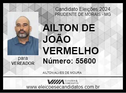 Candidato AILTON DE JOÃO VERMELHO 2024 - PRUDENTE DE MORAIS - Eleições