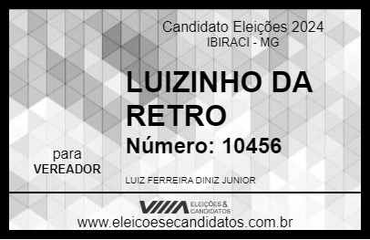 Candidato LUIZINHO DA RETRO 2024 - IBIRACI - Eleições