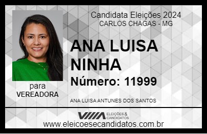 Candidato ANA LUISA ANTUNES 2024 - CARLOS CHAGAS - Eleições