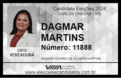 Candidato DAGMAR MARTINS 2024 - CARLOS CHAGAS - Eleições