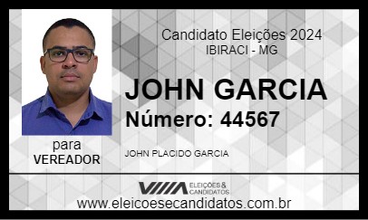 Candidato JOHN GARCIA 2024 - IBIRACI - Eleições