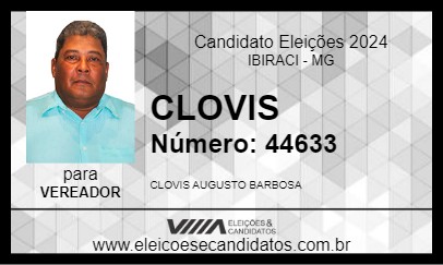 Candidato CLOVIS 2024 - IBIRACI - Eleições