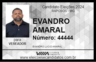 Candidato EVANDRO AMARAL 2024 - RAPOSOS - Eleições