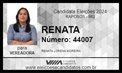 Candidato RENATA 2024 - RAPOSOS - Eleições