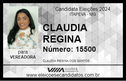 Candidato CLAUDIA REGINA 2024 - ITAPEVA - Eleições