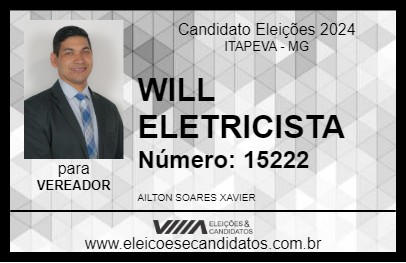 Candidato WILL ELETRICISTA 2024 - ITAPEVA - Eleições