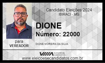 Candidato DIONE 2024 - IBIRACI - Eleições