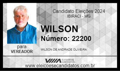 Candidato WILSON 2024 - IBIRACI - Eleições