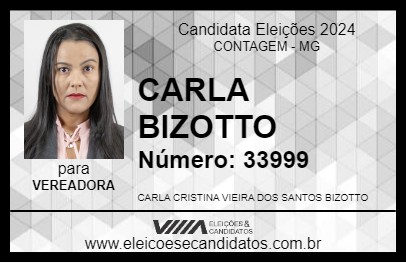 Candidato CARLA BIZOTTO 2024 - CONTAGEM - Eleições