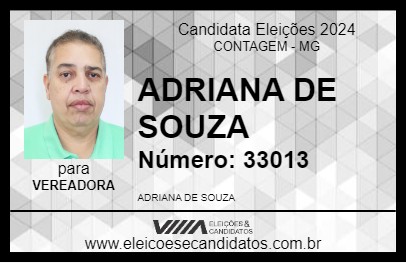 Candidato ADRIANA DE SOUZA 2024 - CONTAGEM - Eleições