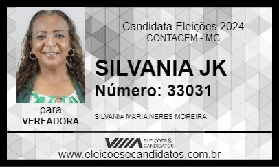 Candidato SILVANIA JK 2024 - CONTAGEM - Eleições