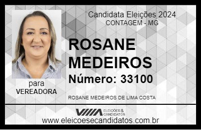 Candidato ROSANE MEDEIROS 2024 - CONTAGEM - Eleições