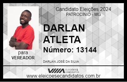 Candidato DARLAN ATLETA 2024 - PATROCÍNIO - Eleições