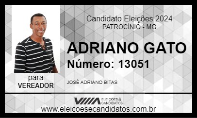 Candidato ADRIANO GATO 2024 - PATROCÍNIO - Eleições