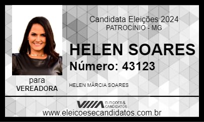 Candidato HELEN SOARES 2024 - PATROCÍNIO - Eleições