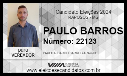 Candidato PAULO BARROS 2024 - RAPOSOS - Eleições