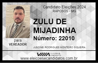 Candidato ZULU 2024 - RAPOSOS - Eleições