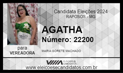 Candidato AGATHA 2024 - RAPOSOS - Eleições