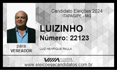 Candidato LUIZINHO 2024 - ITAPAGIPE - Eleições