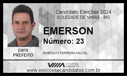 Candidato EMERSON 2024 - SOLEDADE DE MINAS - Eleições