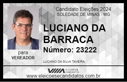 Candidato LUCIANO DA BARRACA 2024 - SOLEDADE DE MINAS - Eleições