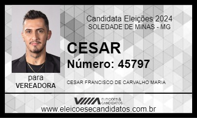 Candidato CESAR 2024 - SOLEDADE DE MINAS - Eleições