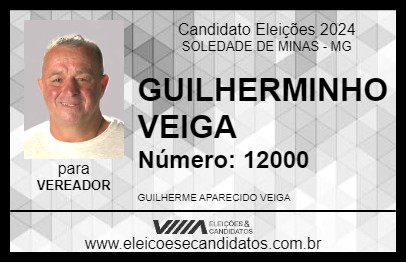 Candidato GUILHERMINHO VEIGA 2024 - SOLEDADE DE MINAS - Eleições