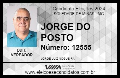 Candidato JORGE DO POSTO 2024 - SOLEDADE DE MINAS - Eleições