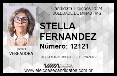 Candidato STELLA FERNANDEZ 2024 - SOLEDADE DE MINAS - Eleições