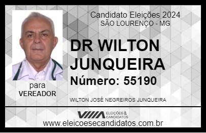 Candidato DR WILTON JUNQUEIRA 2024 - SÃO LOURENÇO - Eleições