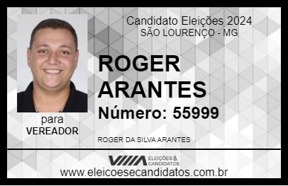 Candidato ROGER ARANTES 2024 - SÃO LOURENÇO - Eleições