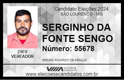 Candidato SERGINHO DA FONTE SENGO 2024 - SÃO LOURENÇO - Eleições