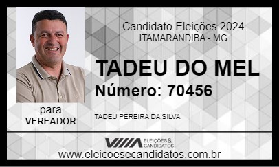 Candidato TADEU DO MEL 2024 - ITAMARANDIBA - Eleições