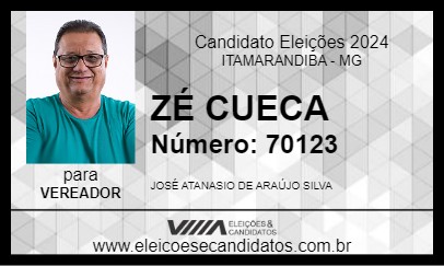 Candidato ZÉ CUECA 2024 - ITAMARANDIBA - Eleições