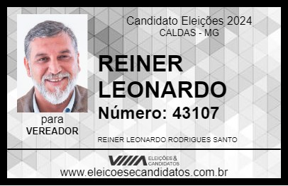 Candidato REINER LEONARDO 2024 - CALDAS - Eleições