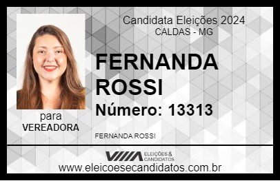 Candidato FERNANDA ROSSI 2024 - CALDAS - Eleições