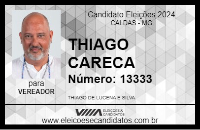 Candidato THIAGO CARECA 2024 - CALDAS - Eleições