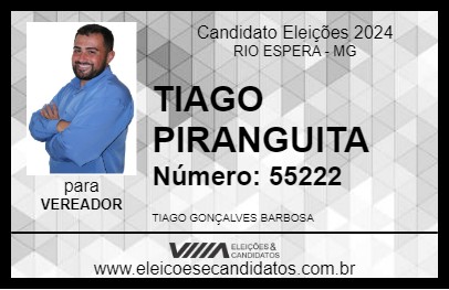 Candidato TIAGO PIRANGUITA 2024 - RIO ESPERA - Eleições