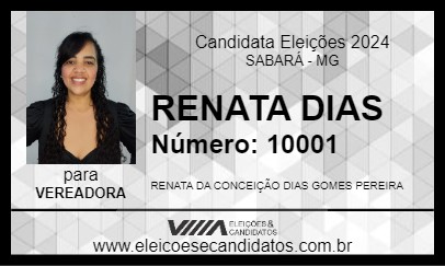 Candidato RENATA DIAS 2024 - SABARÁ - Eleições