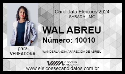 Candidato WAL ABREU 2024 - SABARÁ - Eleições