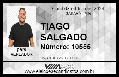 Candidato TIAGO SALGADO 2024 - SABARÁ - Eleições