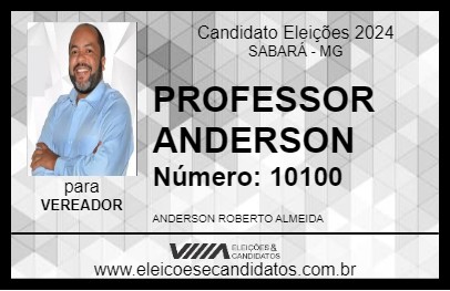 Candidato PROFESSOR ANDERSON 2024 - SABARÁ - Eleições