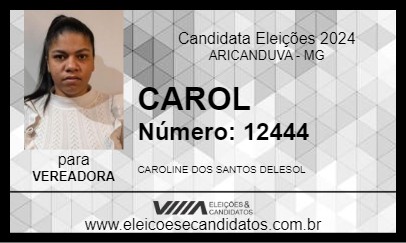 Candidato CAROL 2024 - ARICANDUVA - Eleições