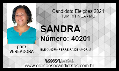 Candidato SANDRA 2024 - TUMIRITINGA - Eleições