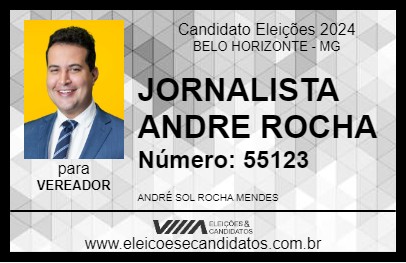 Candidato JORNALISTA ANDRE ROCHA 2024 - BELO HORIZONTE - Eleições