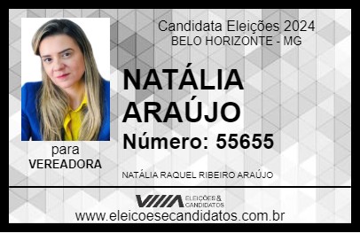 Candidato NATÁLIA ARAÚJO 2024 - BELO HORIZONTE - Eleições