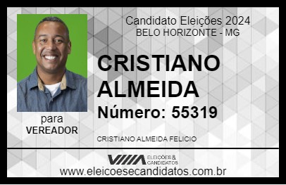 Candidato CRISTIANO ALMEIDA 2024 - BELO HORIZONTE - Eleições