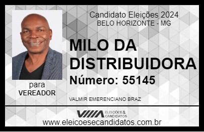 Candidato MILO DA DISTRIBUIDORA 2024 - BELO HORIZONTE - Eleições