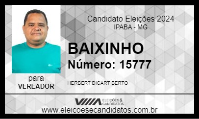 Candidato BAIXINHO 2024 - IPABA - Eleições