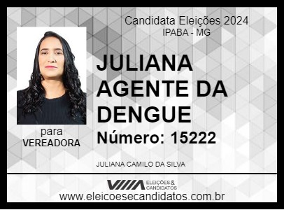 Candidato JULIANA AGENTE DA DENGUE 2024 - IPABA - Eleições